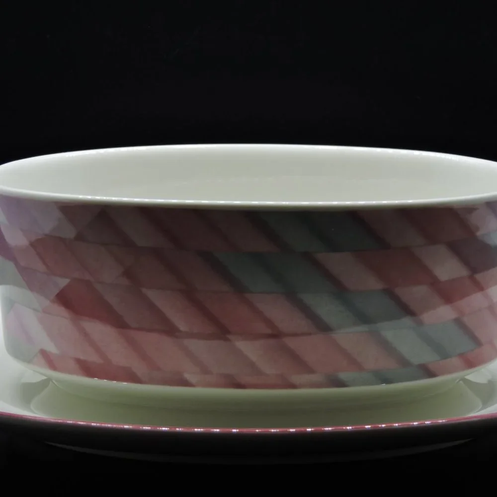 Villeroy & Boch VITRO-Porcelain Attached Gravy Dish Underplate Collage Pattern - Picture 9 of 10